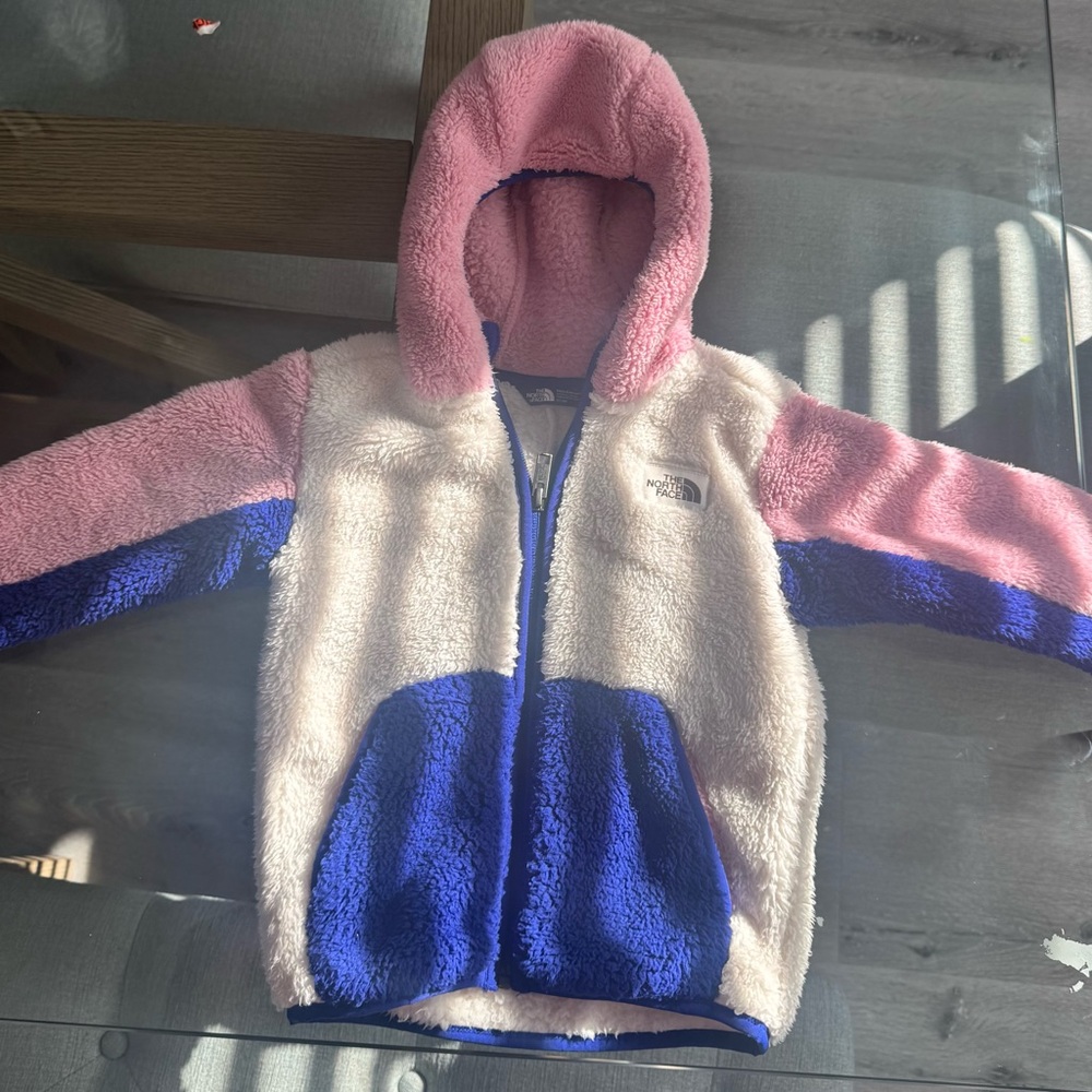 The North Face Kids' Pink and Blue Fleece Jacket 3t